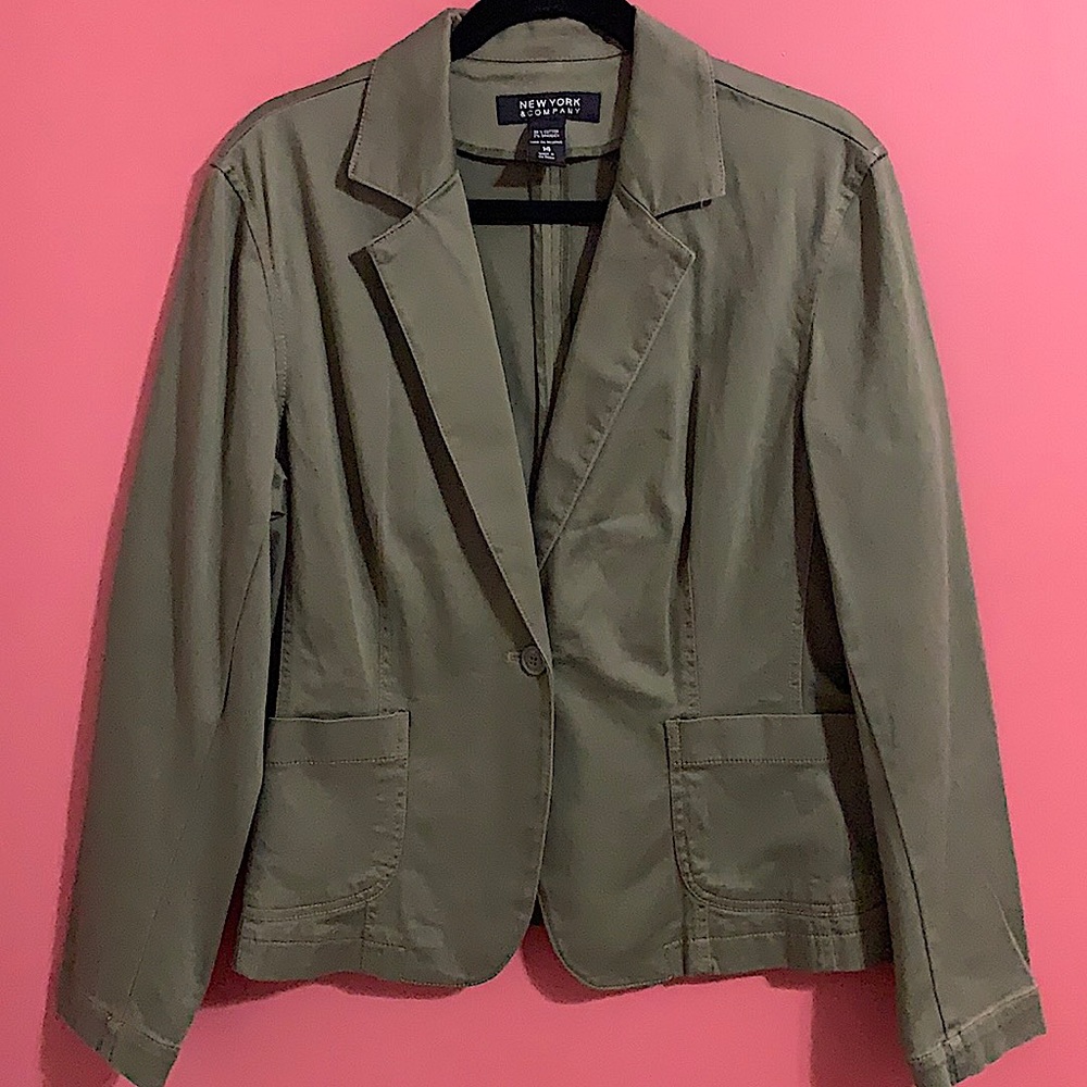 LN , Olive Cotton Blazer